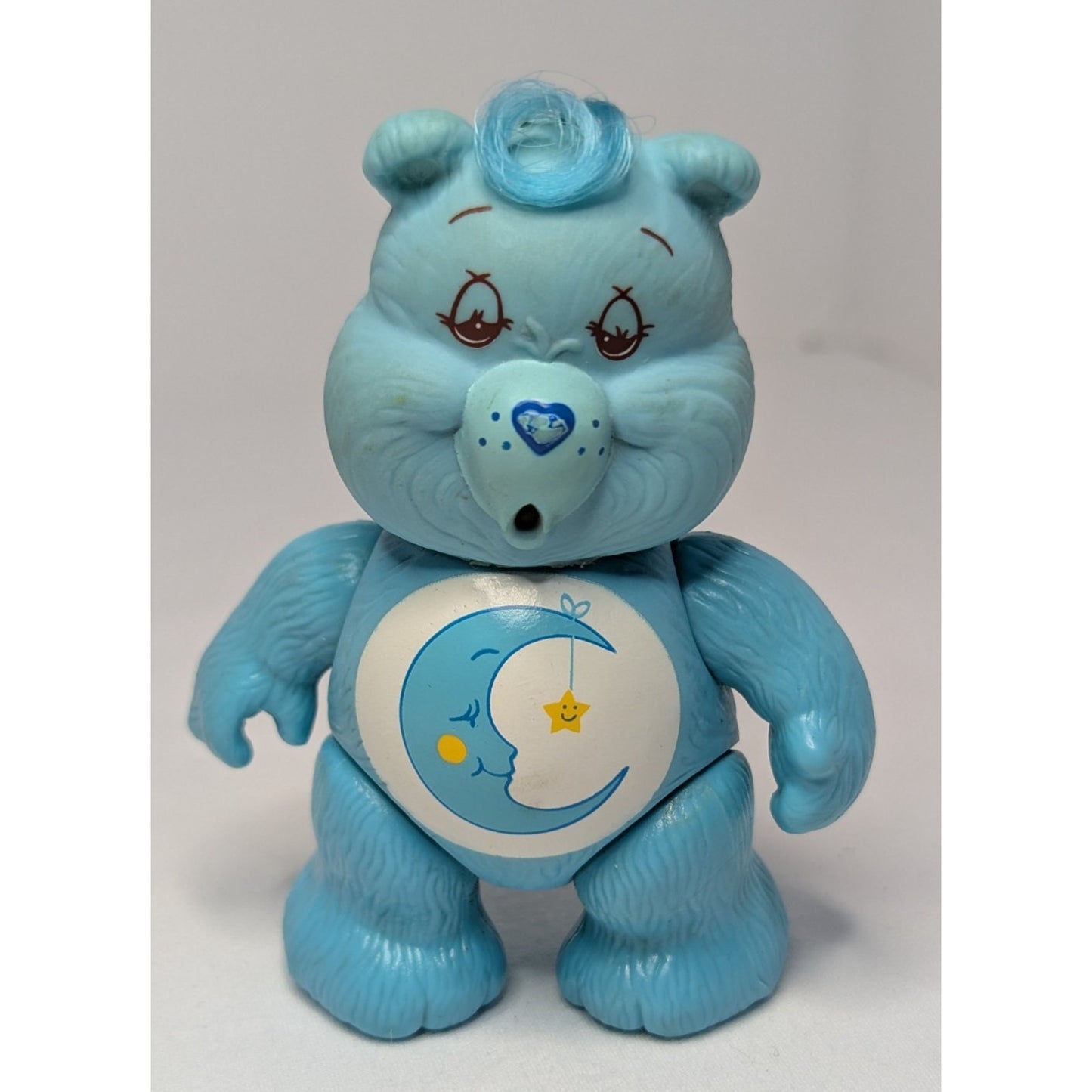 Vintage 1983 CARE BEARS Bedtime Bear 3” Poseable Figure American Greeting Card