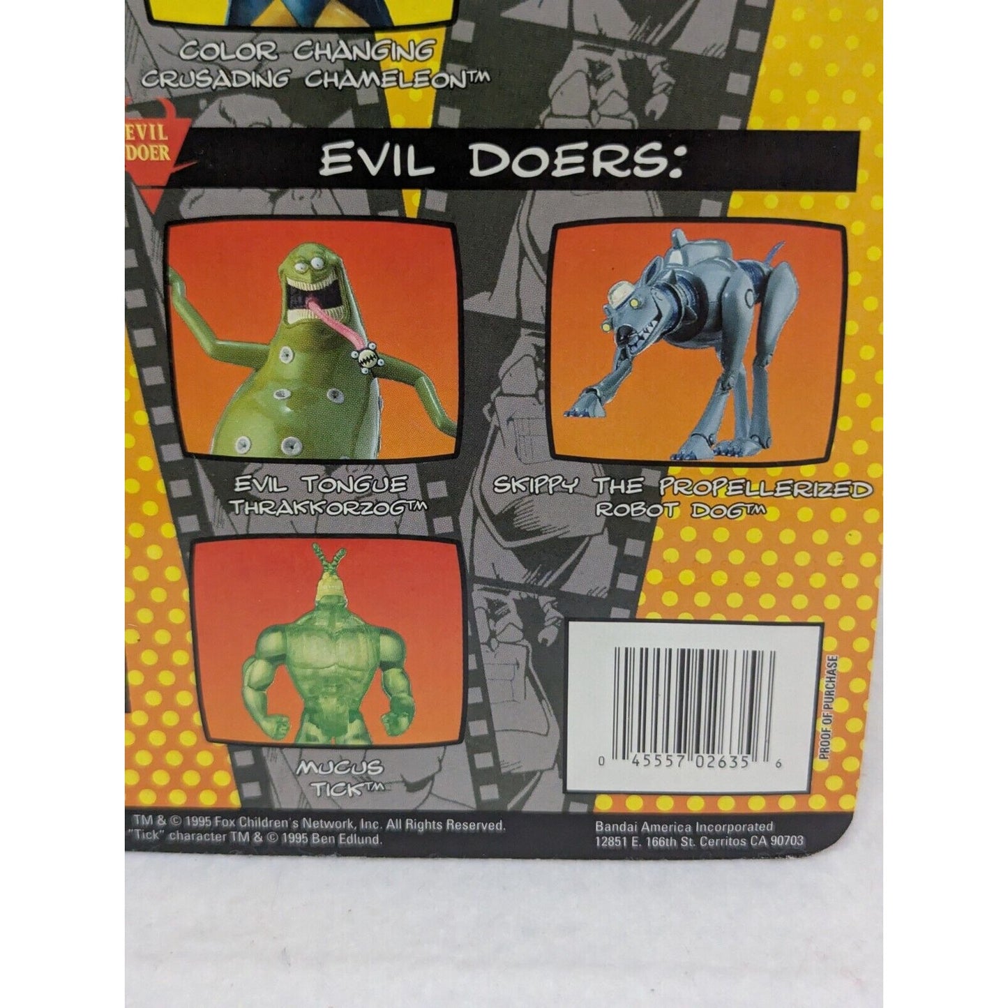 Vintage Bandai 1995 THE TICK Collectible Figure CRUSADING CHAMELEON Series 2