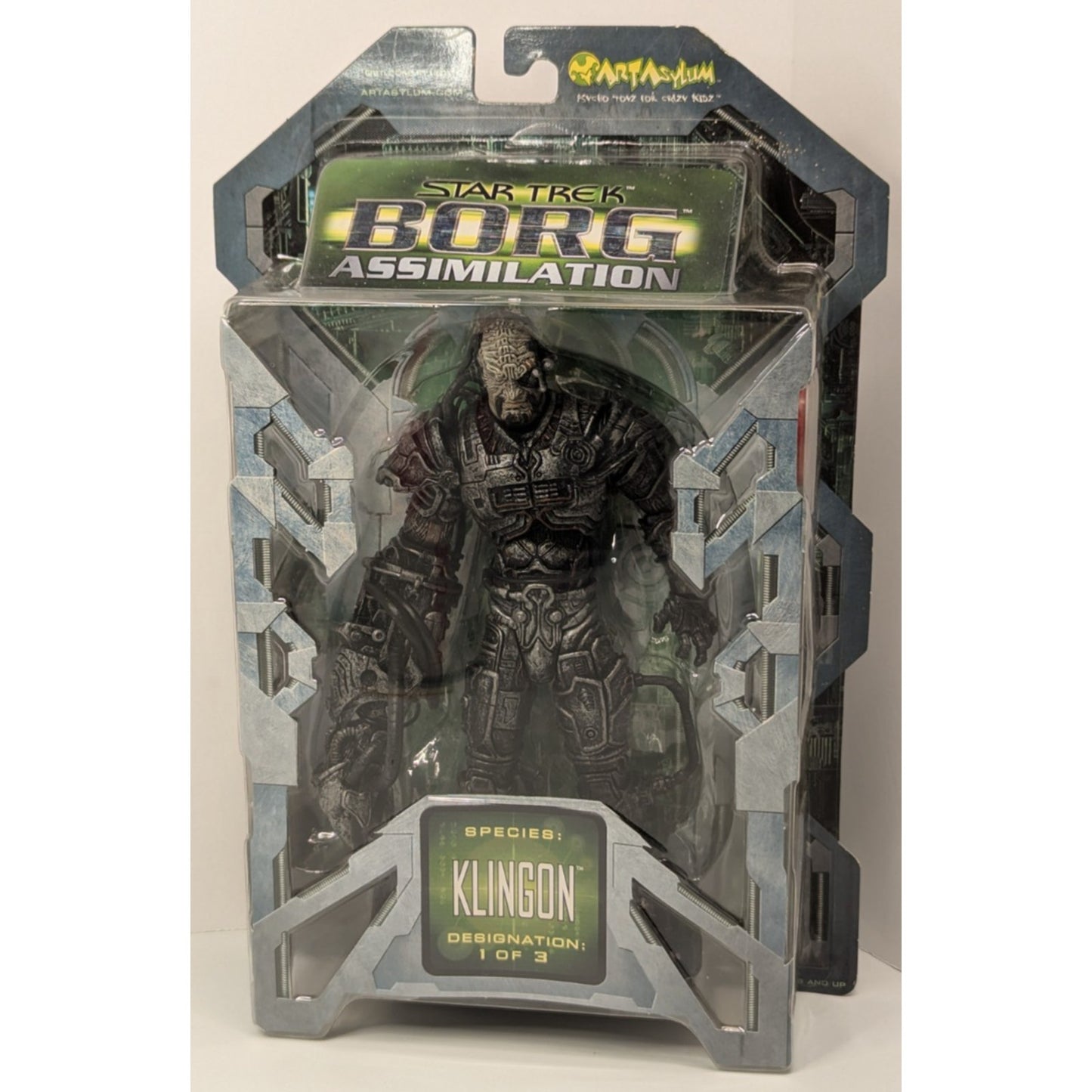 Star Trek Borg Assimilation KLINGON Figure 1 of 3 Art Asylum 2002