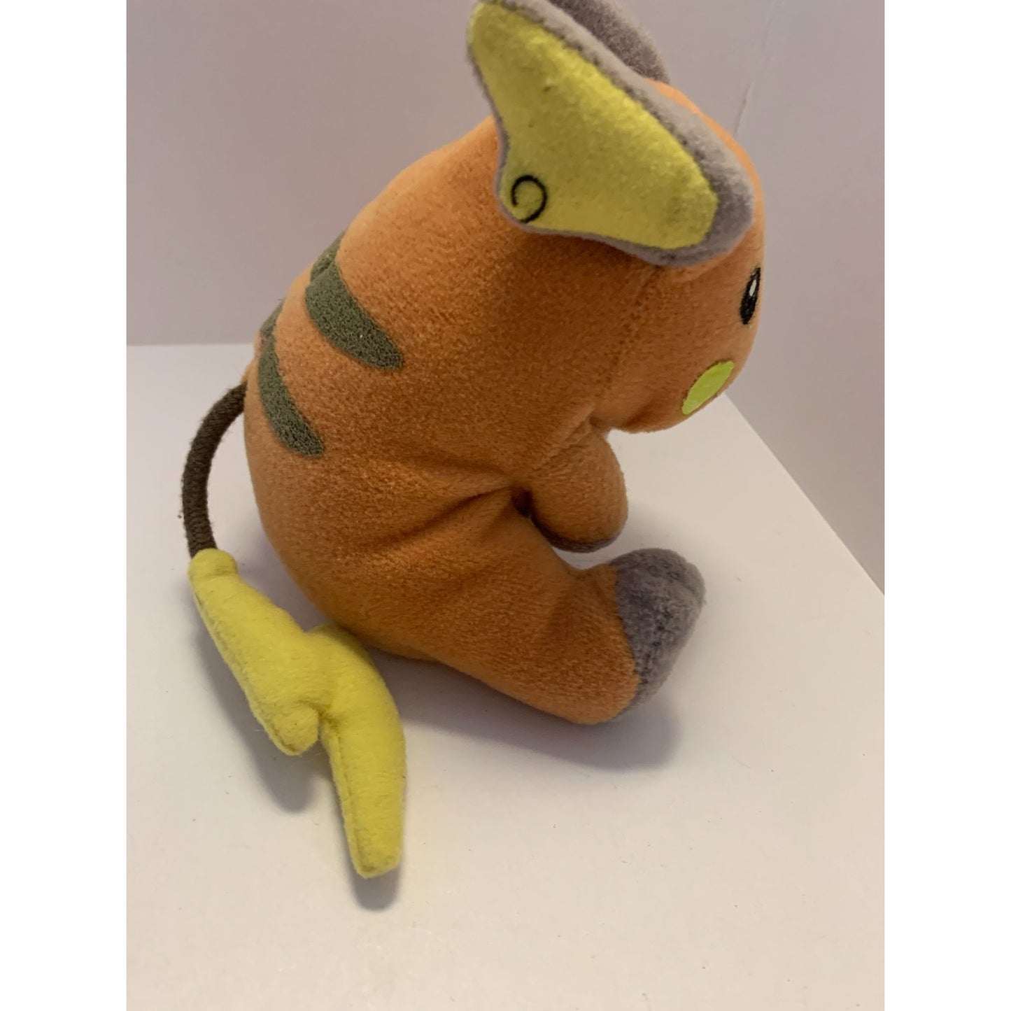 Vintage Pokemon Raichu Beanie Plush Toy Stuffed Hasbro 1998 Nintendo 4.5"