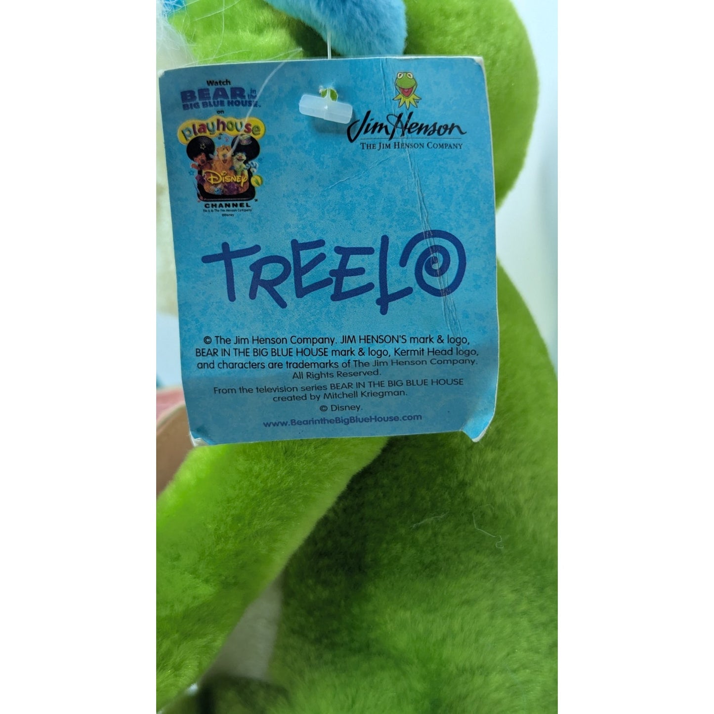 Vintage Bear & The Big Blue House Jim Henson Treelo Love Story 8" Plush