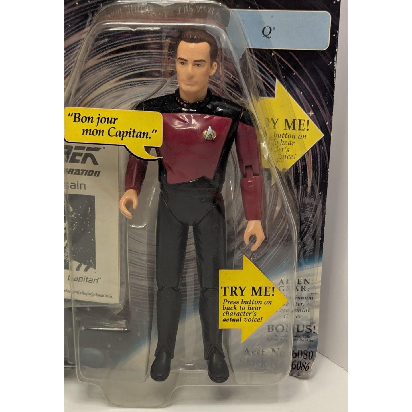 Vintage Sealed Star Trek The Next Generation Q Space Talk Series Figure 1995