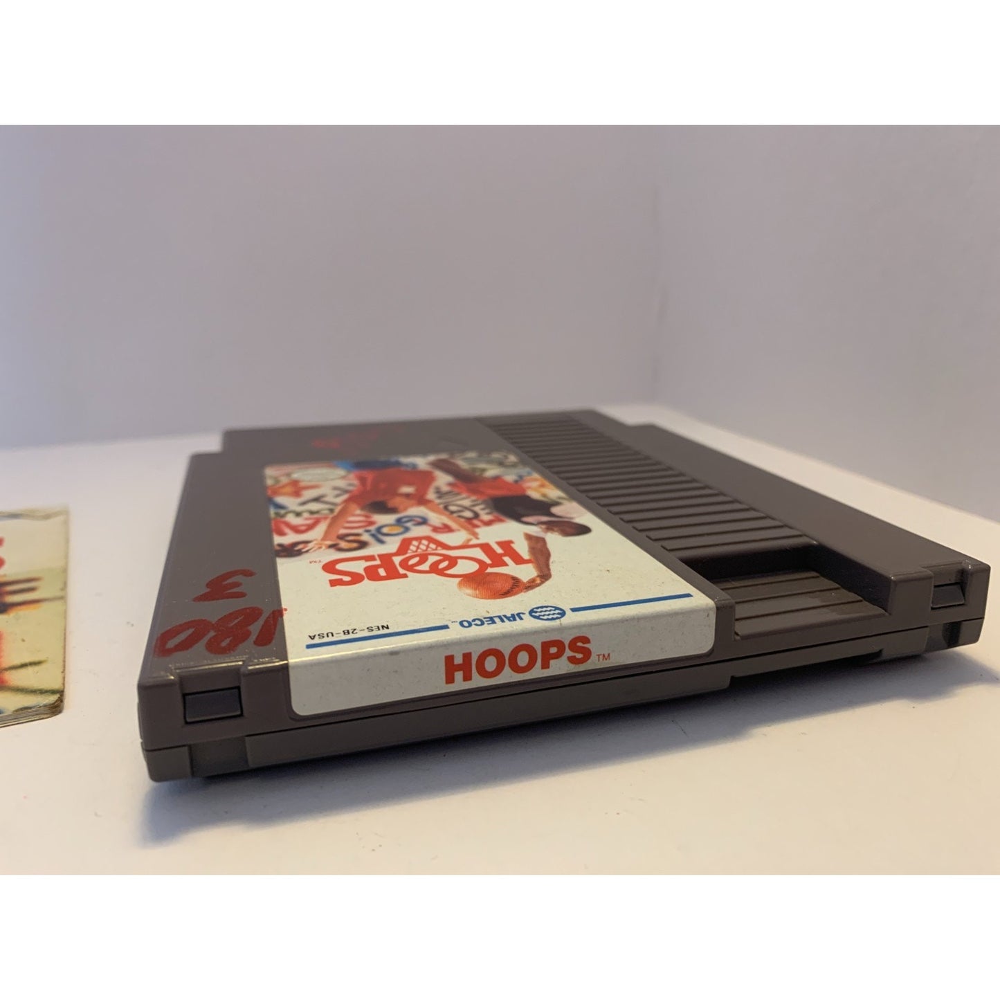Hoops Basketball Nintendo NES Game Cartridge W/ Manual & Sleeve Vintage