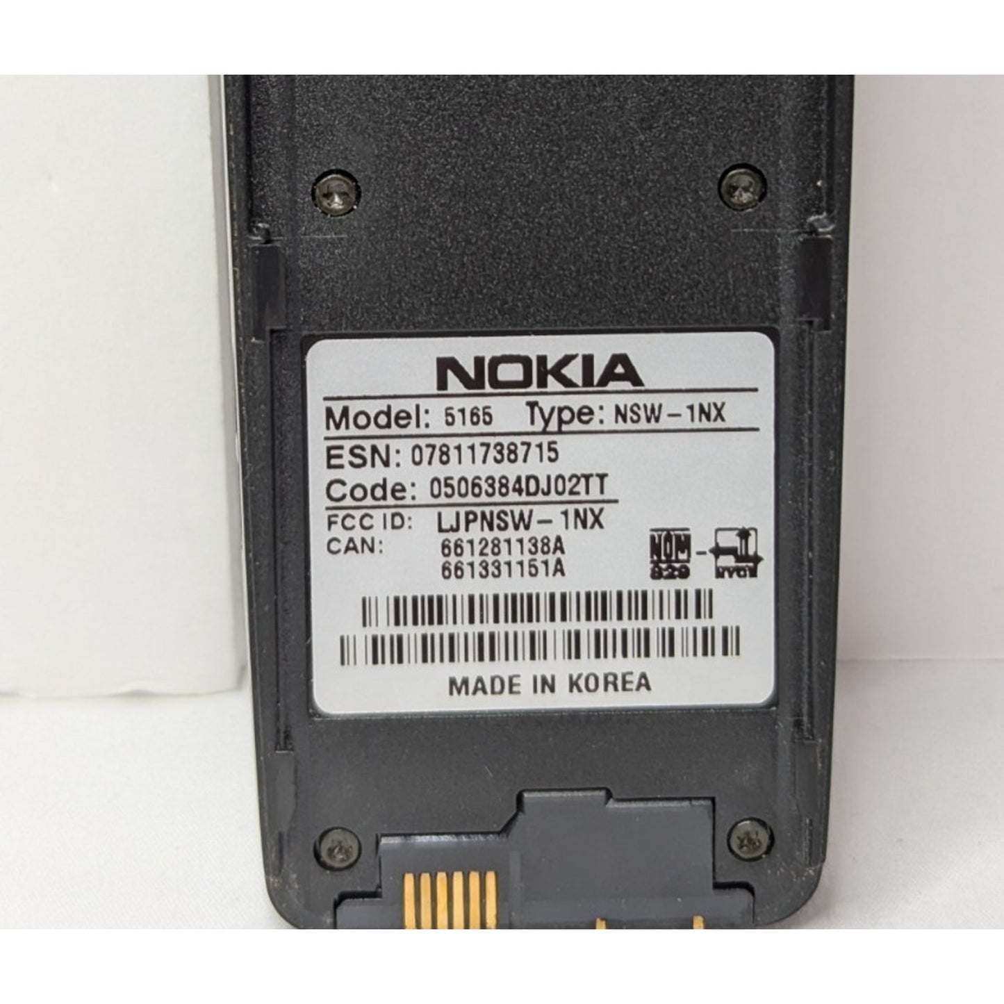 Original Nokia 5165 Cellular Phone Vintage Untested No Charger