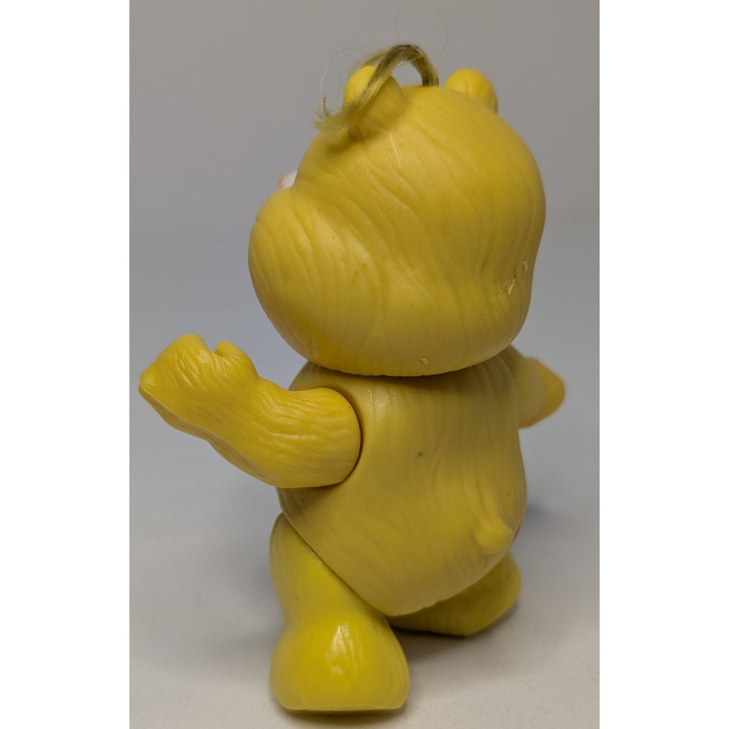 Vintage 80's Care Bears Poseable PVC 3.5" Figure FUNSHINE Yellow Bear 1983