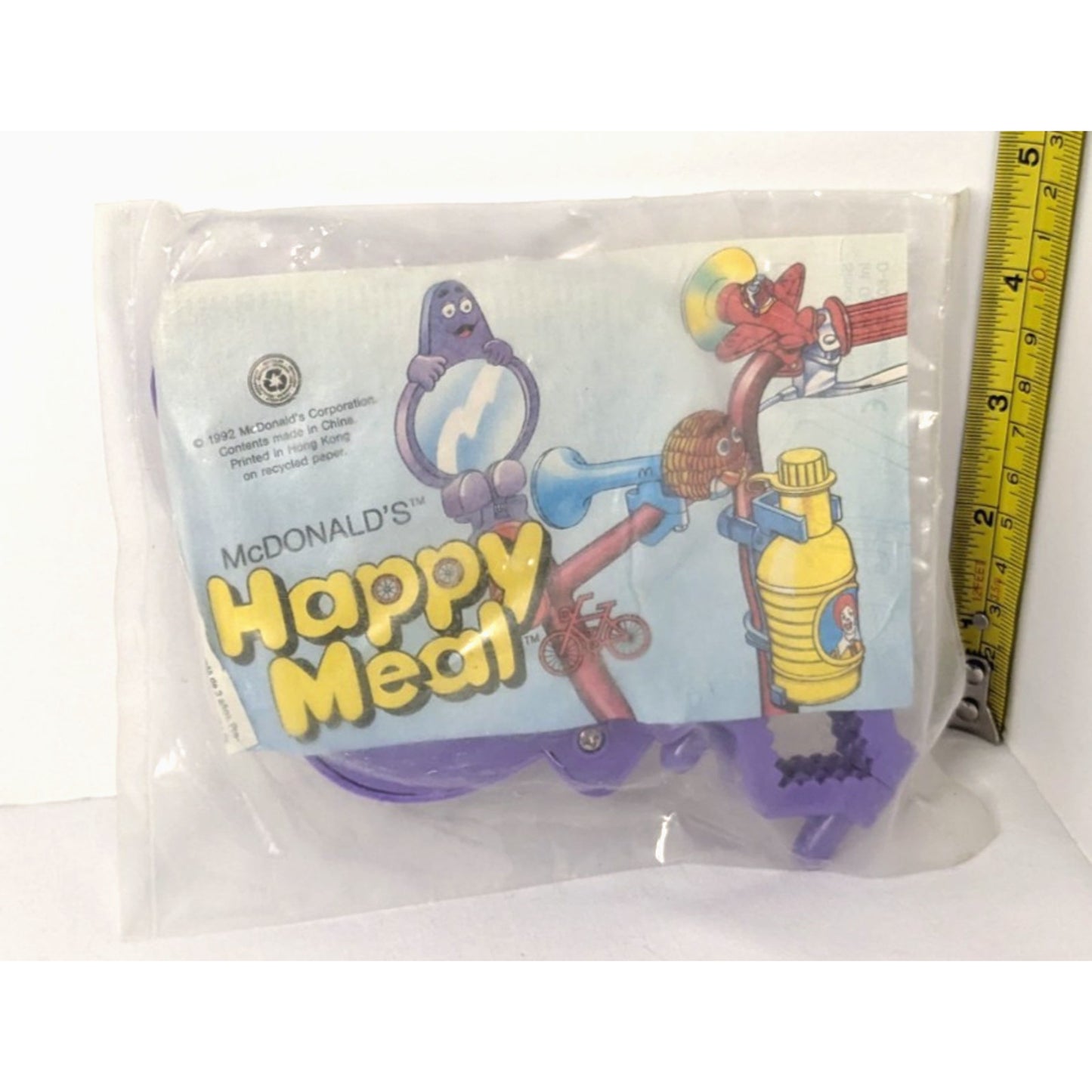 Vintage 1990 International McDonald's Happy Meal Toys Grimace Bike Mirror NEW