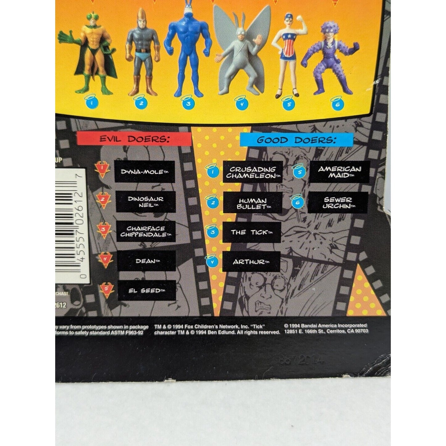 Vintage 1994 The Tick DEAN mini PVC Action Figure Figurine NEW Sealed