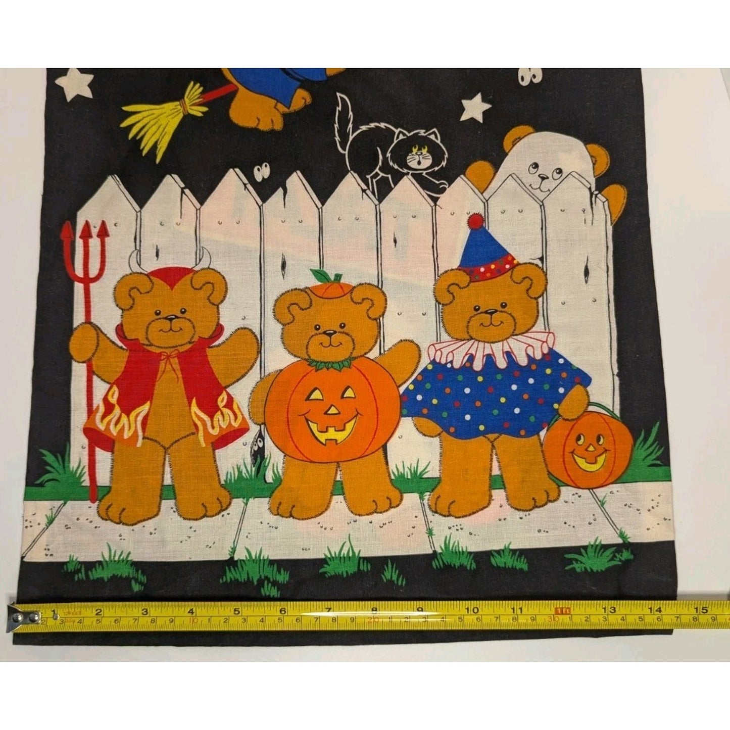 Vintage Trick Or Treat Candy Bag Glow in The Dark Cute Ghost / White Fence Gang