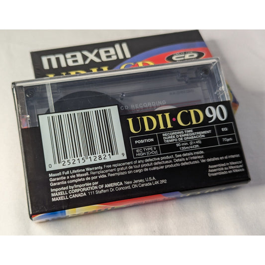 2 Maxell UDII CD High Bias Audio Cassette 90 MIN /135m
