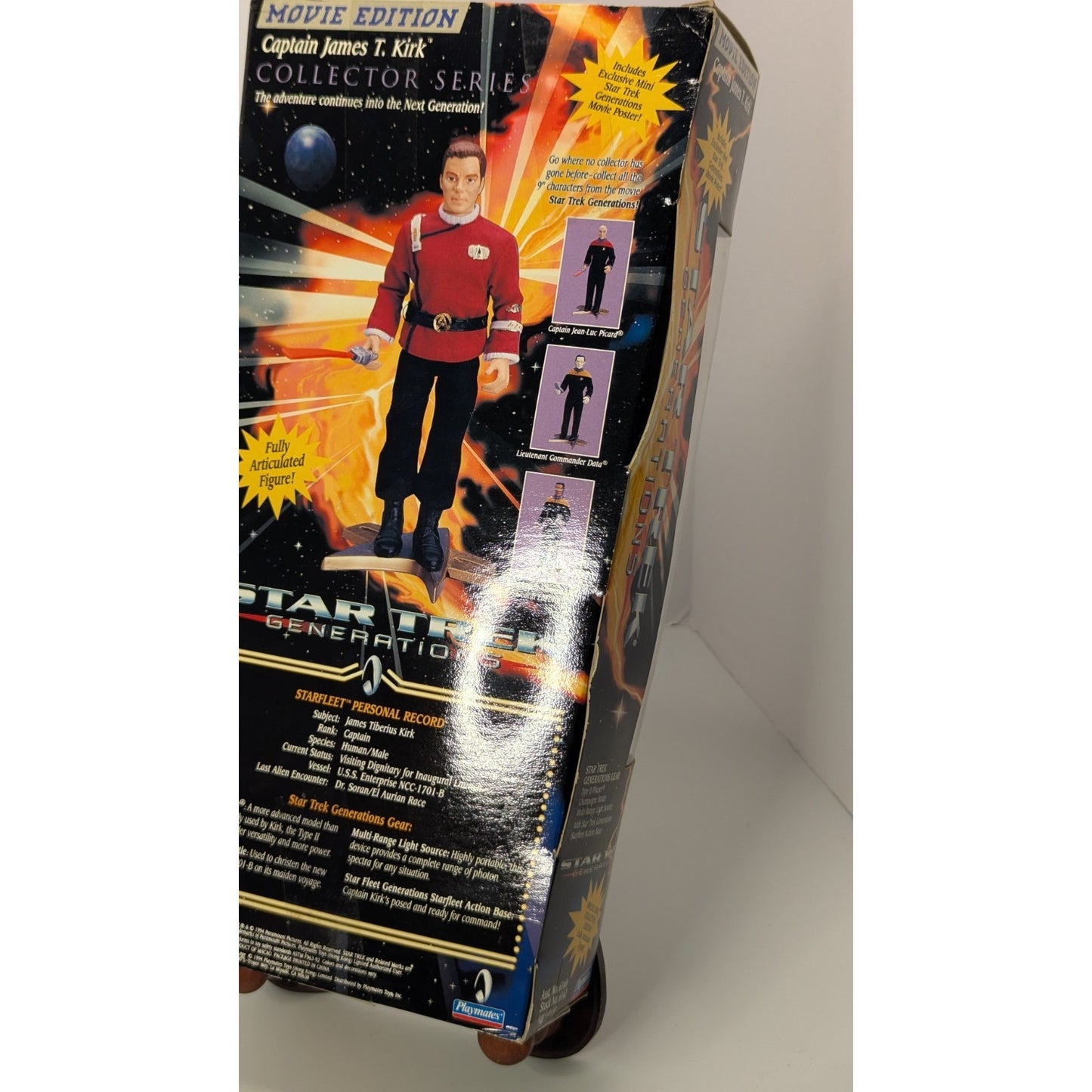 1994 Playmates Star Trek Generations Movie Edition 9" Captain Kirk Figure