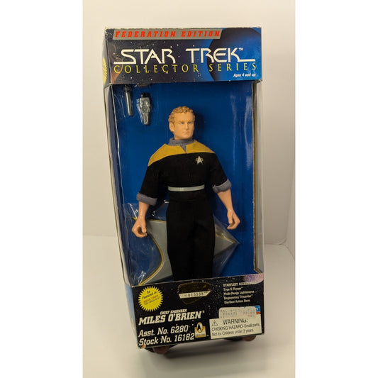 Star Trek MILES O'BRIEN 9" Action Figure 1996 DS9 Playmates FEDERATION Edition
