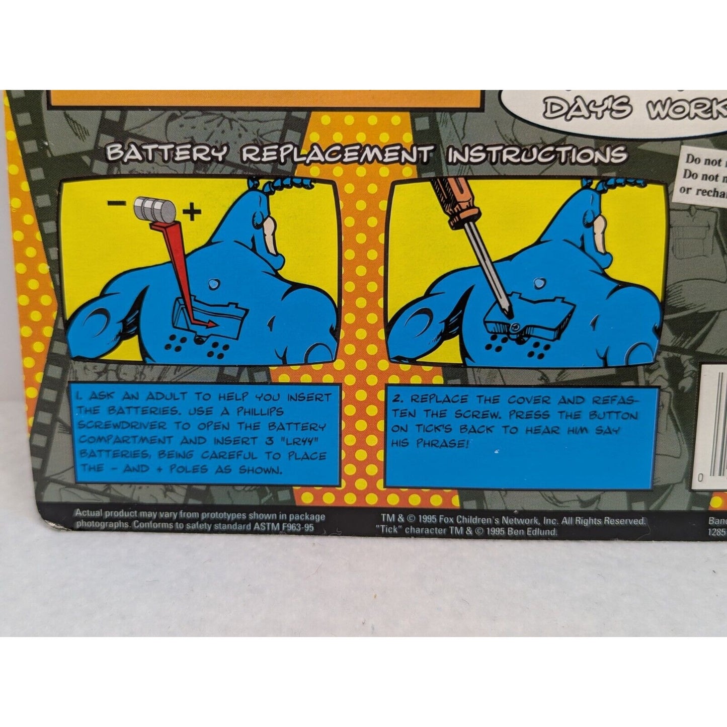 Vintage Bandai 1995 Talking The Tick I Dig Dinosaur Neil Sealed Action Figure