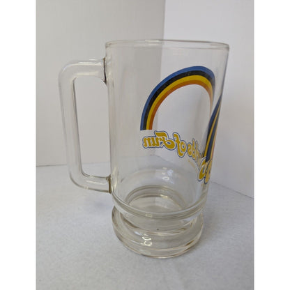 Set of 4 Worlds of Fun Rainbow Amusement Park Kansas City Missouri Glass Beer Mugs