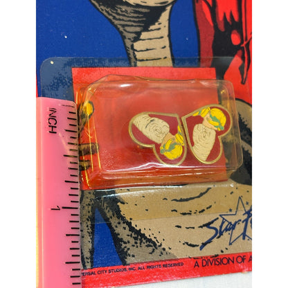 VINTAGE 1982 E.T. Extra Terrestrial Heart Pierced Earrings NOS Universal Studios