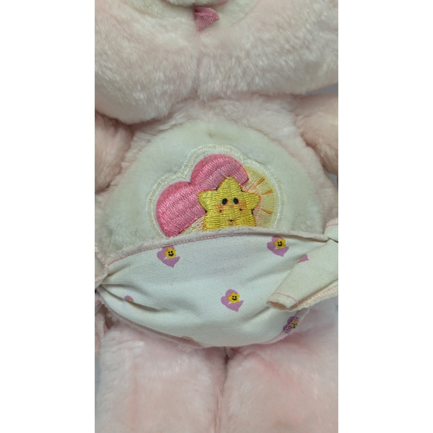 Vintage Care Bears BABY HUGS Plush 10.5" Pink Stuffed Animal Kenner 1983