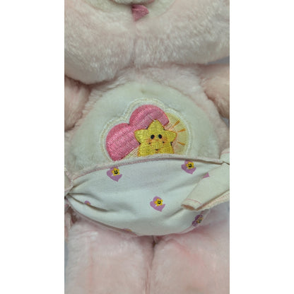 Vintage Care Bears BABY HUGS Plush 10.5" Pink Stuffed Animal Kenner 1983