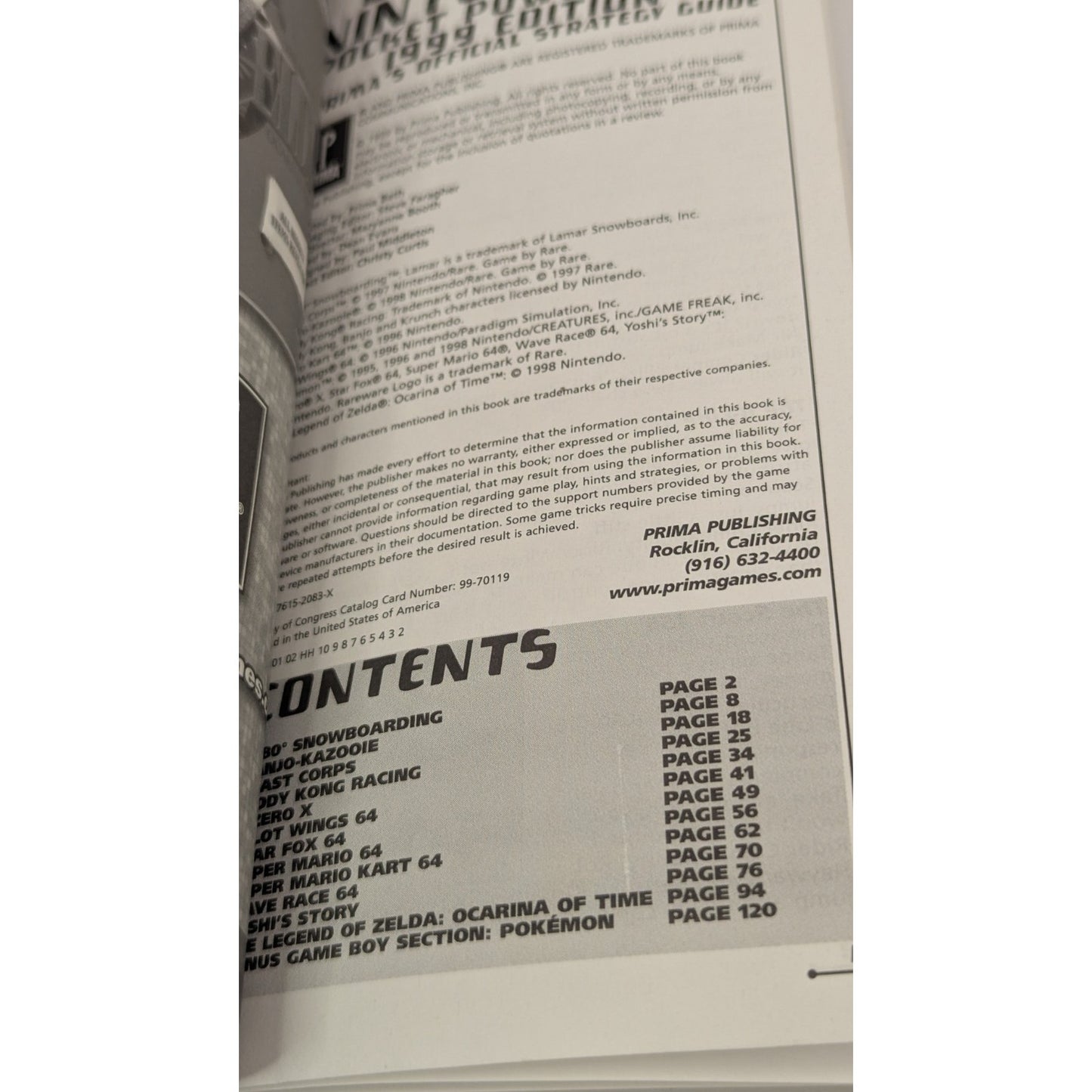 Ultimate Nintendo 64 Pocket Power Guide 1999 Edition Prima Strategy Guide