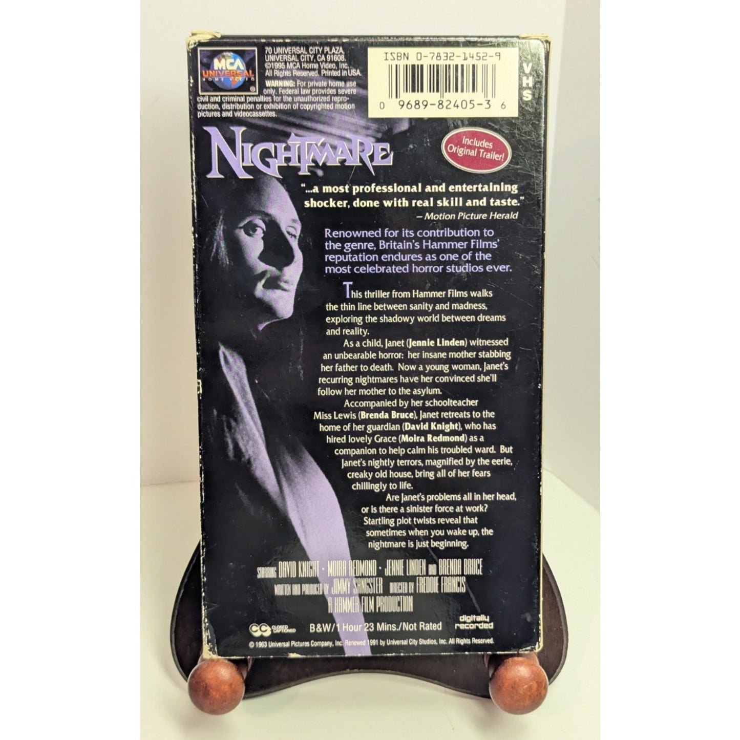 Nightmare (VHS 1991) The Hammer Horror Collection VHS Tape Rare 60's Horror Cult