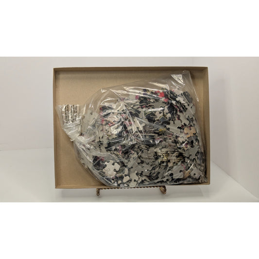 550 PC Bits & Pieces 2000 Summer Window White Cat Kitten Flower Puzzle New Bagged