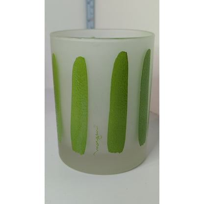 Morgan Glass Citrus Peel 10oz Lowball Retro Barware Glasses Set of 3 Vintage