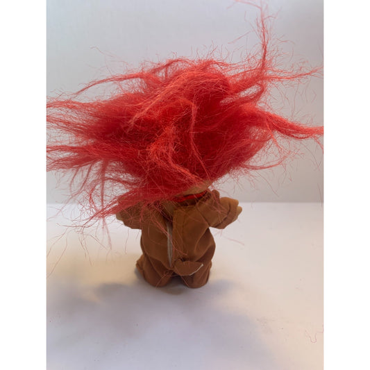 Vintage 90's Russ Troll Doll Rudolph Outfit Reindeer Christmas 4.75" Red Hair