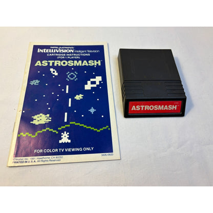 Astrosmash Intellivision Video Game Cartridge + Manual 1981 Tested Works