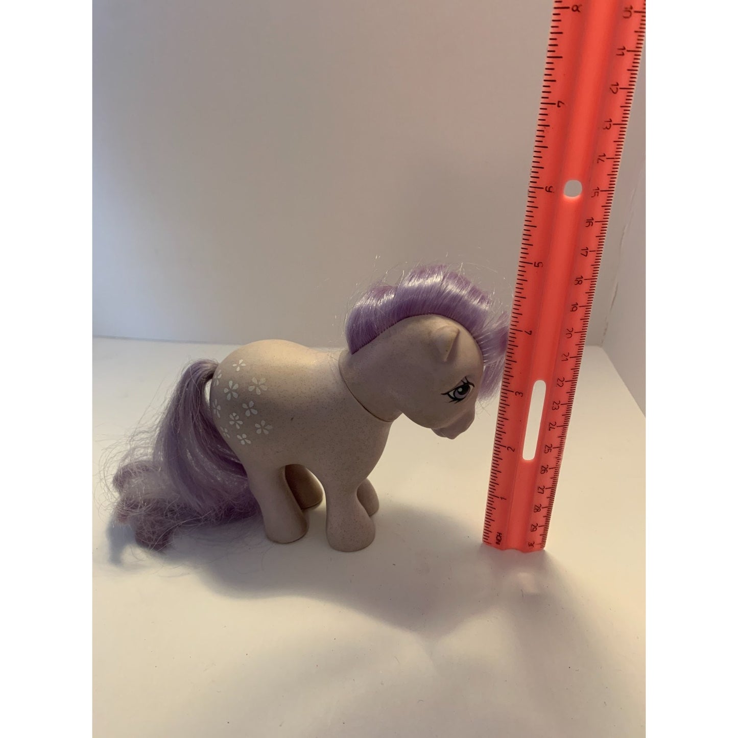 Vintage 1982 My Little Pony G1 Blossom Purple White Flowers Hong Kong Flat Foot