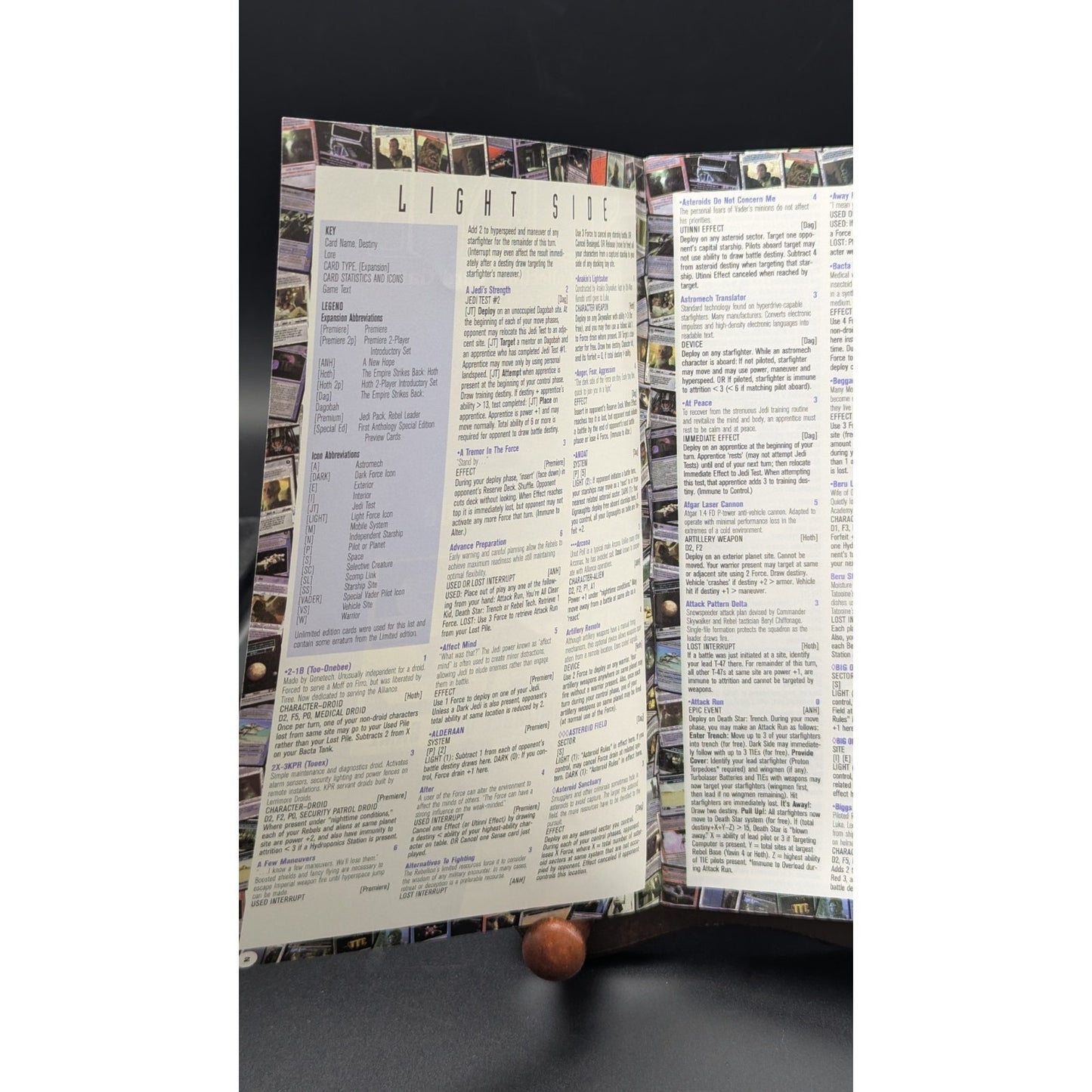 Vintage 1997 Star Wars CCG Scrye Player's Guide Card Text Glossary