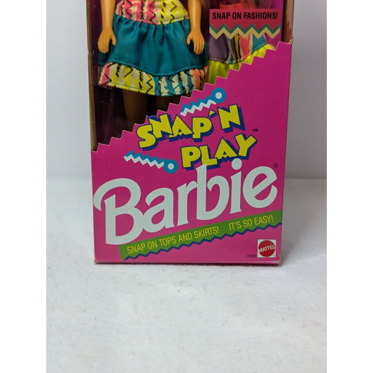 Vintage 90's Snap N Play Barbie Mattel Fashion Magic New In Box Orig Price Tag