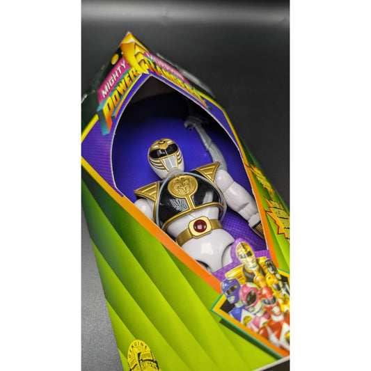1995 Vintage Power Rangers Talking White Ranger Action Figure In Box New Unopened