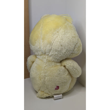 Vtg 1983 Kenner Care Bear Birthday Bear Plush Cupcake Belly Badge Yellow