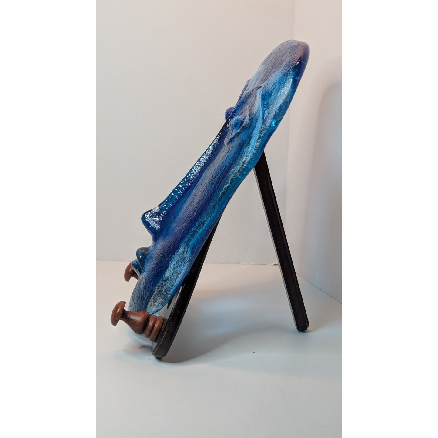 Vintage SKYDREAMER Blue Art Glass Face Mask Jaramillo Brothers Hand Made
