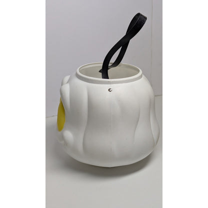 Vtg 7" Halloween Blow Mold Candy Bucket Trick & Treat Casper Ghost Yellow Eyes