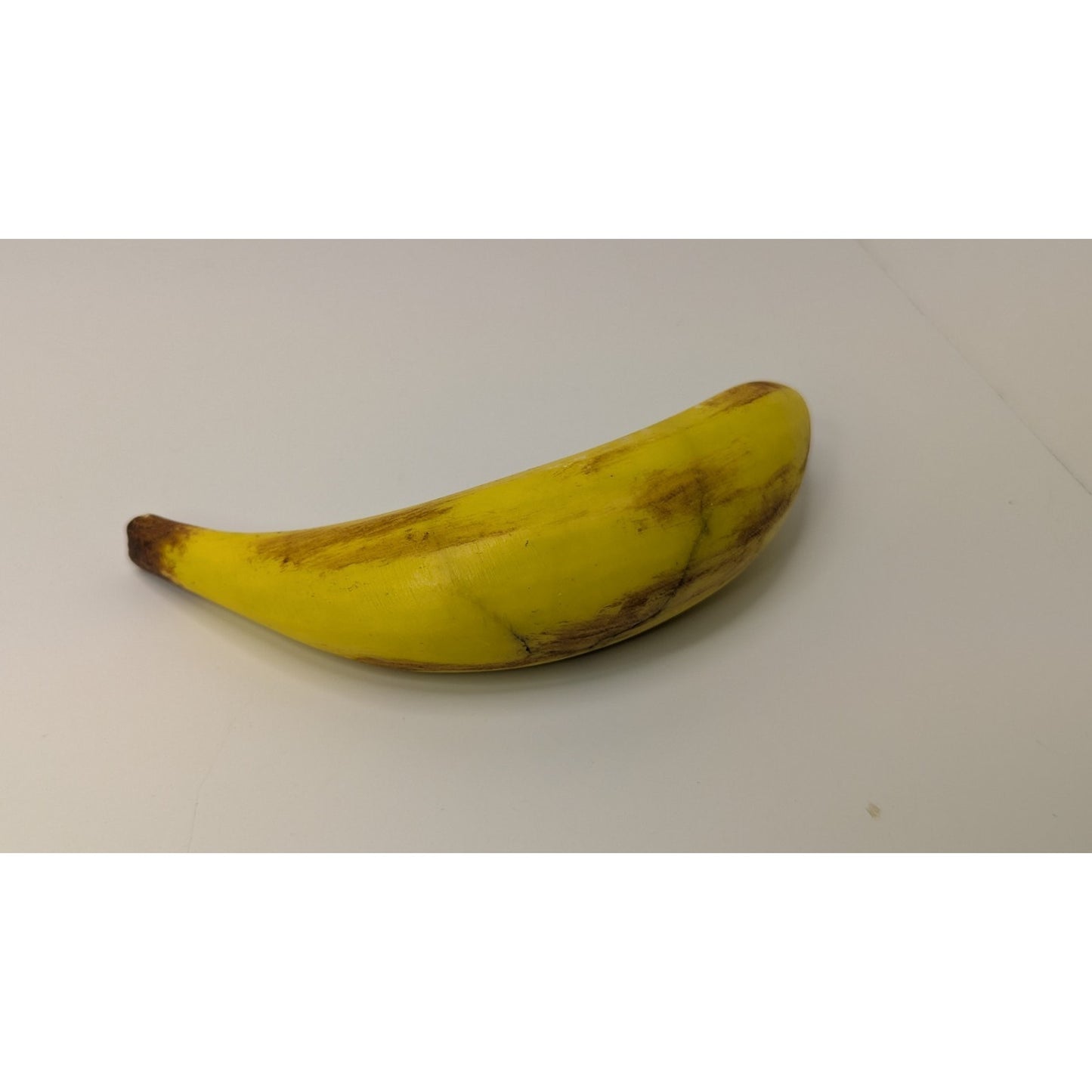 Vintage Hand Painted Italian Alabaster Stone Fruit Yellow Banana 5.5" 8.3oz