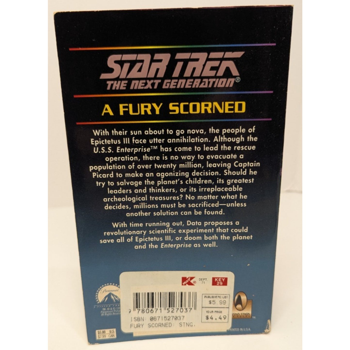 Vintage Star Trek Next Generation Paperbacks #42-45 Great Condition