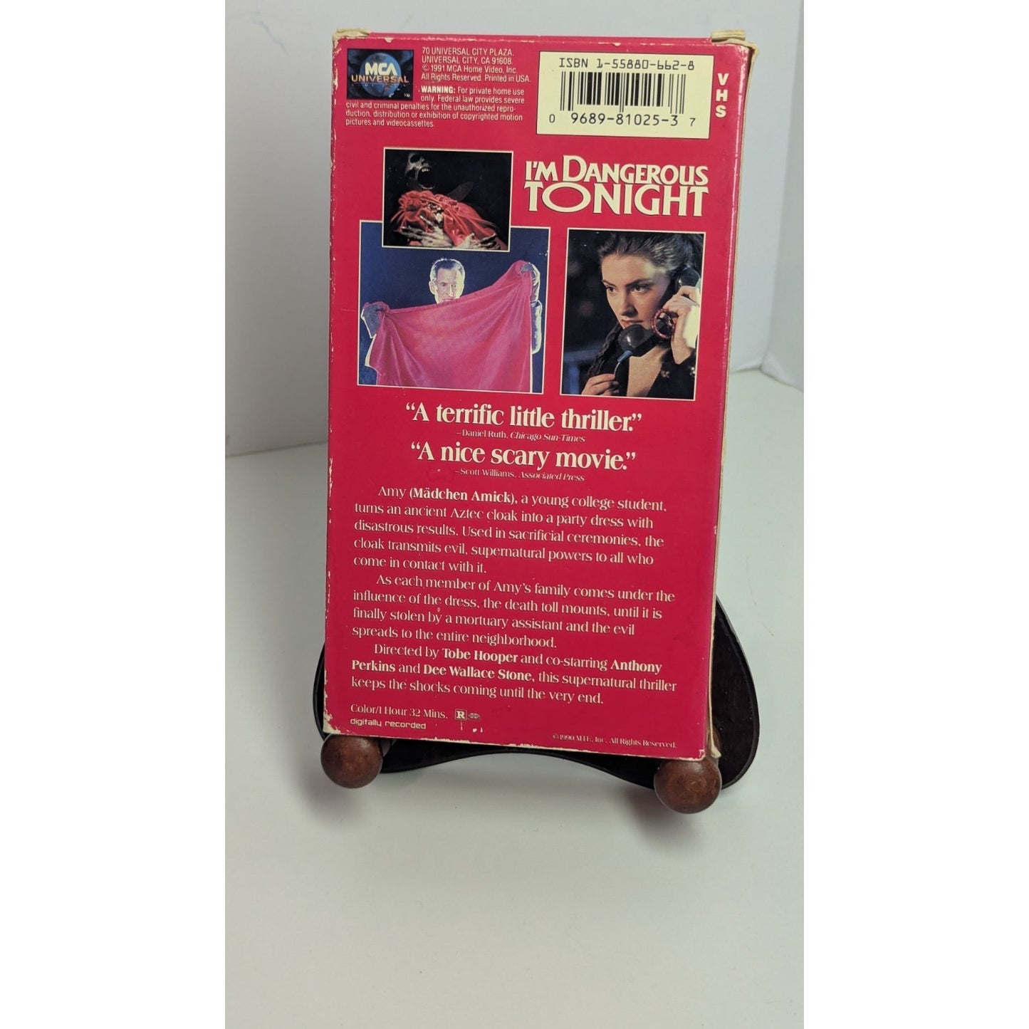 I’m Dangerous Tonight VHS Used Thriller Erotic Neo Noir Tobe Hooper Rental