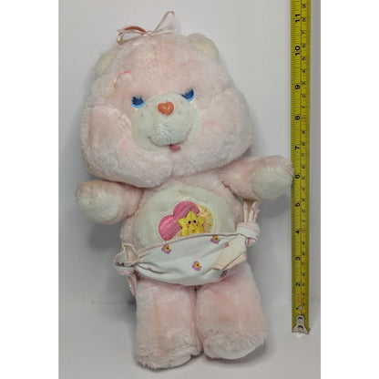 Vintage Care Bears BABY HUGS Plush 10.5" Pink Stuffed Animal Kenner 1983
