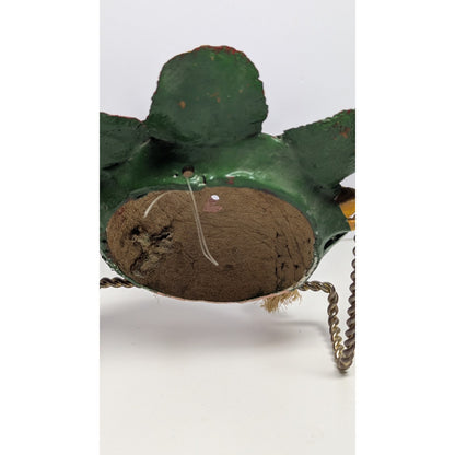 7" Vintage Mexico Oaxacan Hand Painted Handmade Leaf Face Folk Art Mask