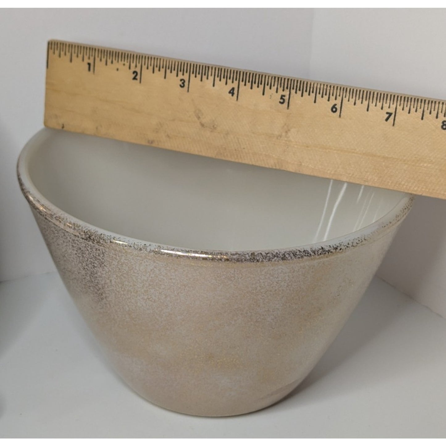 Vintage Georges Briard Gold Speckled Ambrosia Fire King Covered Bowl w/Lid