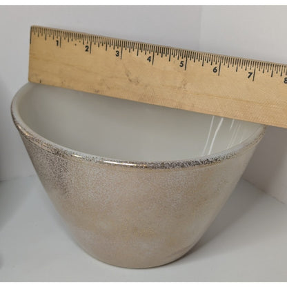 Vintage Georges Briard Gold Speckled Ambrosia Fire King Covered Bowl w/Lid