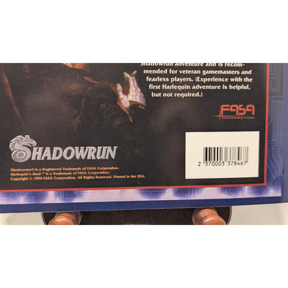 Vintage RPG Sourcebook Shadowrun #7302 Harlequin's Back Story Arc FASA 1994