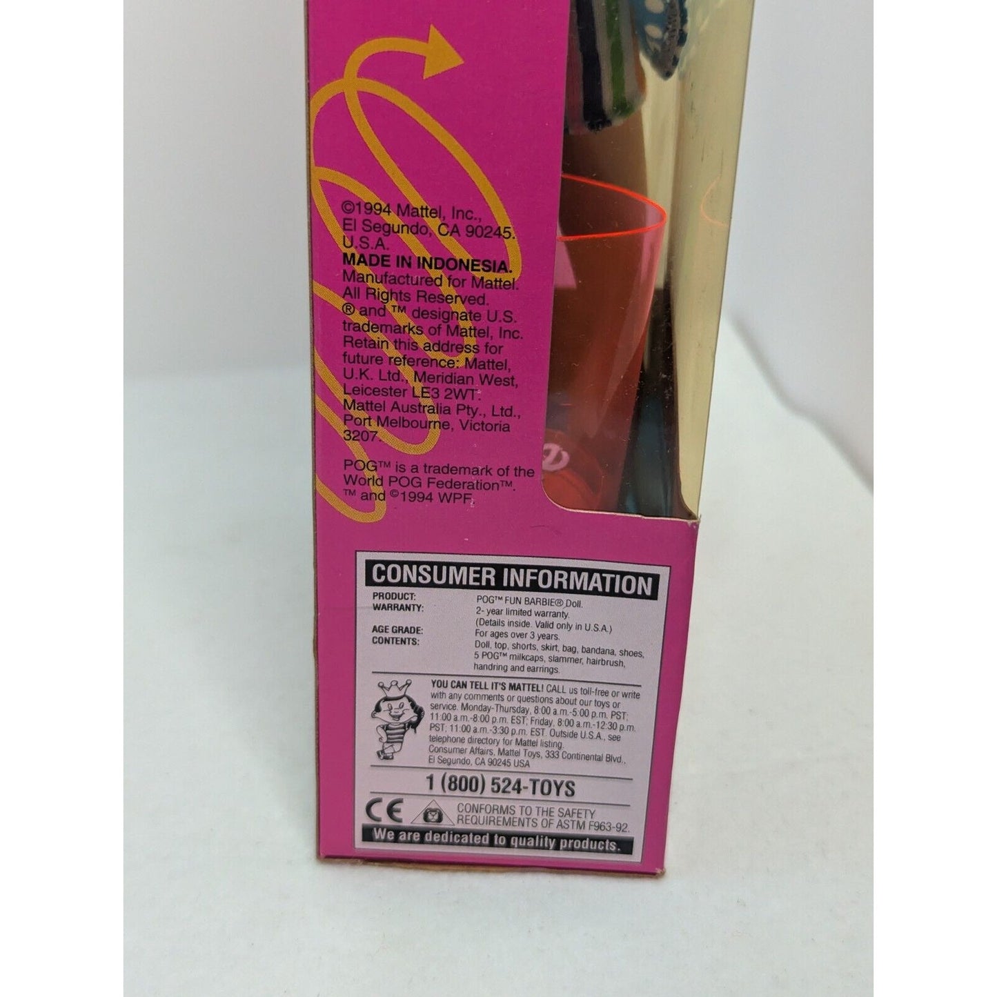 Barbie World POG Fun Doll Special Edition 1994 Mattel #13239