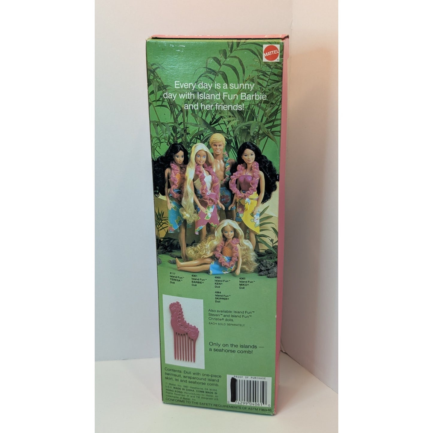 Sealed Vintage 1987 Island Fun Barbie Doll 4061 A Mattel READ