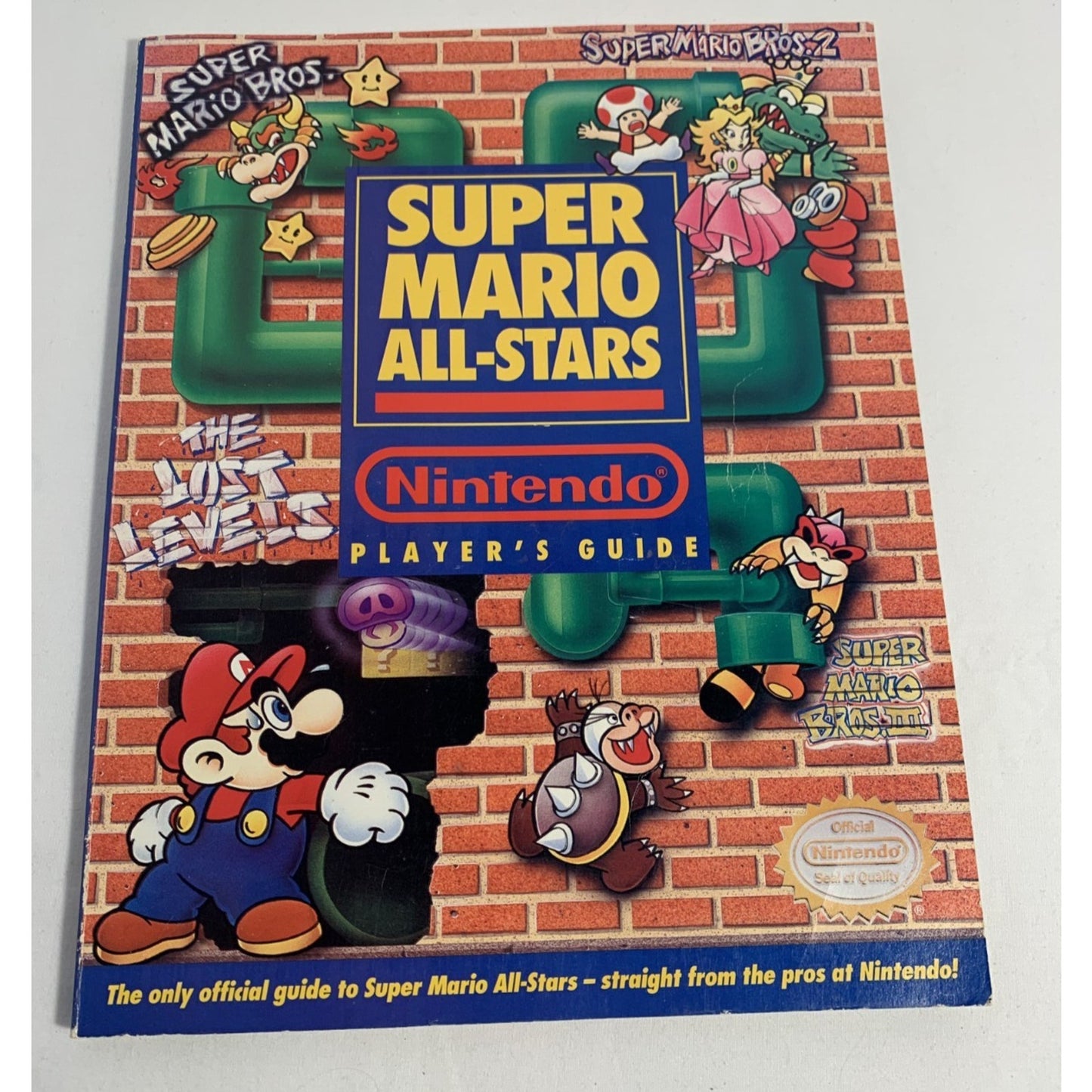 Original Super Mario Bros All-Stars Nintendo Player's Guide Book SNES