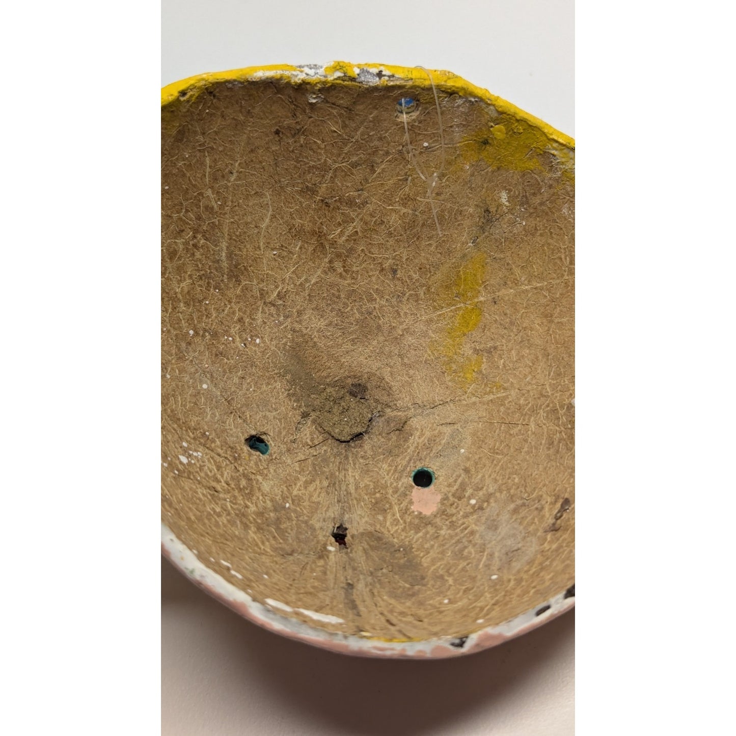 6" Vintage Mexico Oaxacan Hand Painted Handmade Leaf Face Folk Art Mask