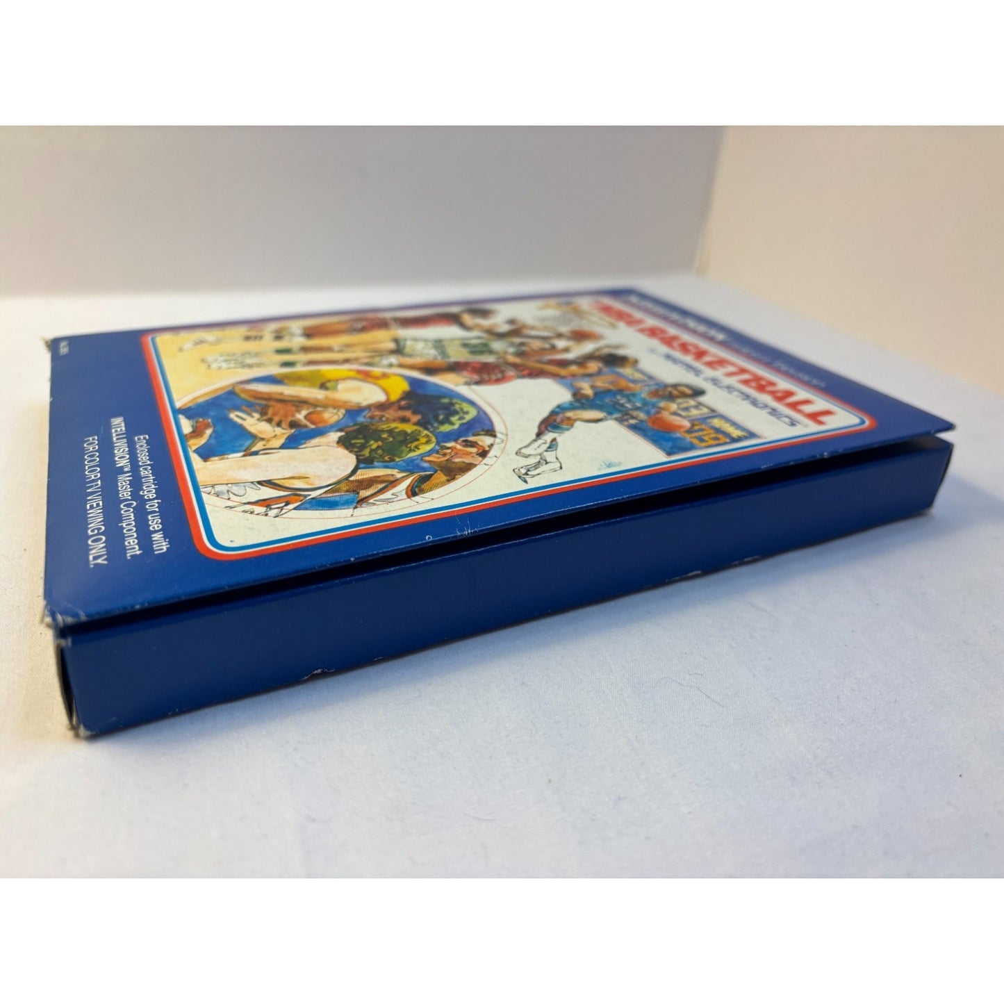Intellivision NBA Basketball Game 1980 Complete in Box w/ Manual Overlays Tested