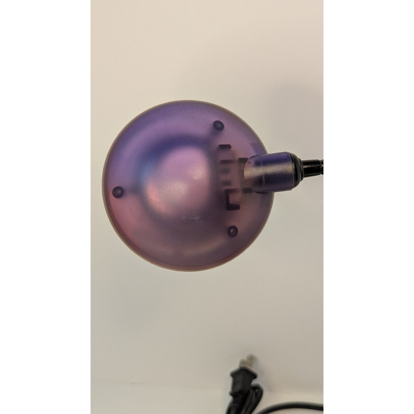 2000's y2K Purple/Black Clear Adjustable Bendable Gooseneck Round Desk Lamp
