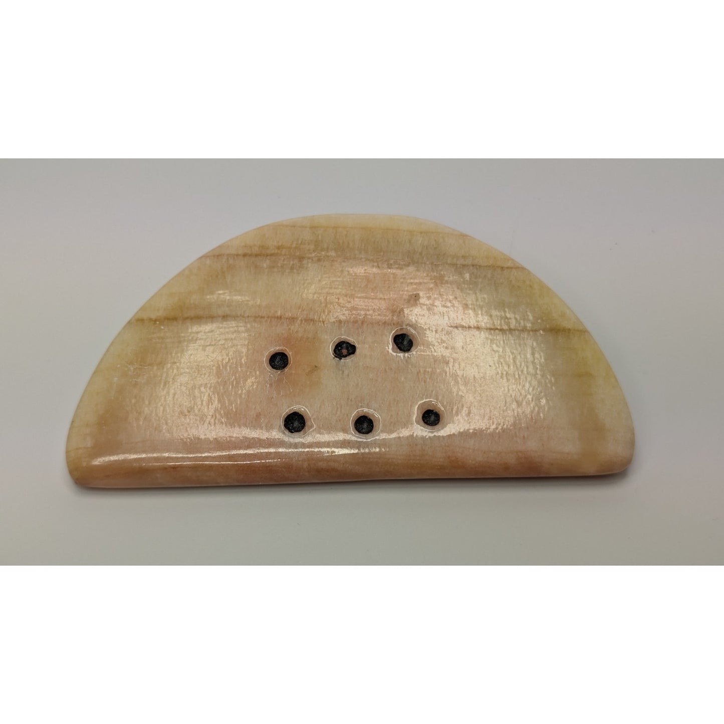 Vintage Italian Alabaster or Marble Hand Carved Stone Fruit Watermelon Slice 5"