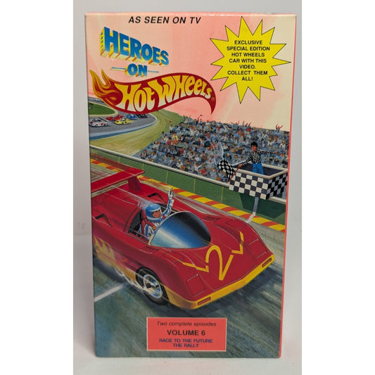 Vintage 1991 Heroes on Hot Wheels VHS Volume 6 Race To The Future & The Rally