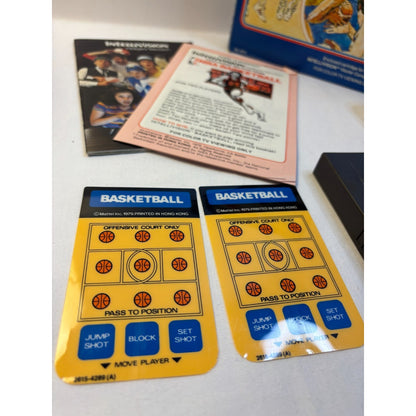 Intellivision NBA Basketball Game 1980 Complete in Box w/ Manual Overlays Tested